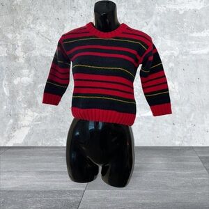 Gap Cotton Stripe Sweater (Red/navy/Green) - Size XS/TP. Boys